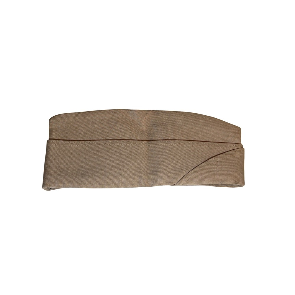 Vintage Military Garrison Side Cap Tan Khaki Twill Envelope Hat Size 7